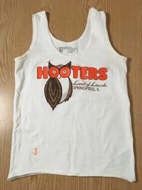 B62 #3 Hooters Girl Worn Rare Sexy Vintage Uniform Tank Springfield IL Small